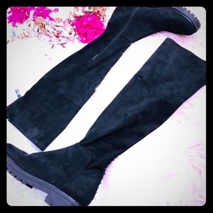 Kendall&Kylie black tall micro suede boots 10M